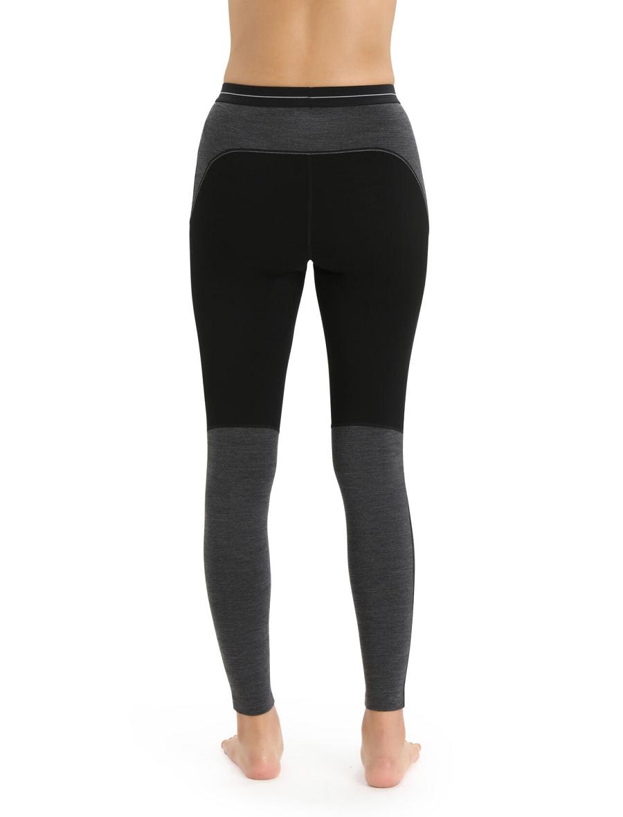 Icebreaker 200 ZoneKnit™ Merino Naisten Leggingsit Mustat | FI 1527VRWD